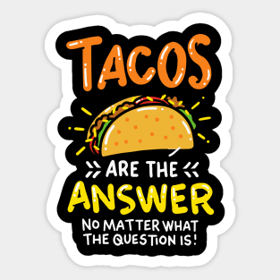 Tacos Lovers Shirt Mexican Burrito Sticker